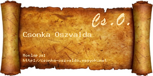 Csonka Oszvalda névjegykártya